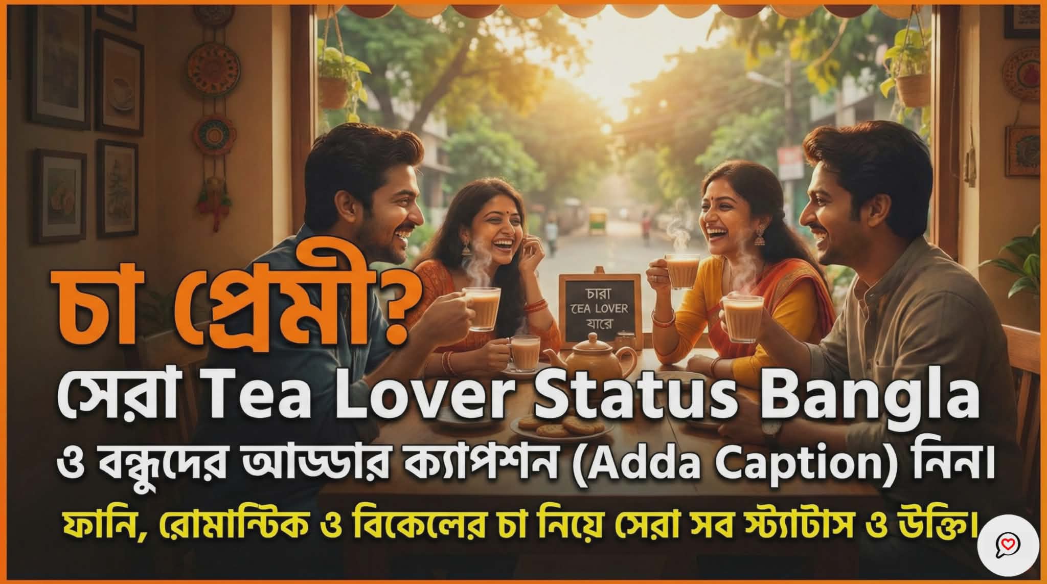 ৬০+ চা ও আড্ডা নিয়ে স্ট্যাটাস | Best Tea Lover Status Bangla