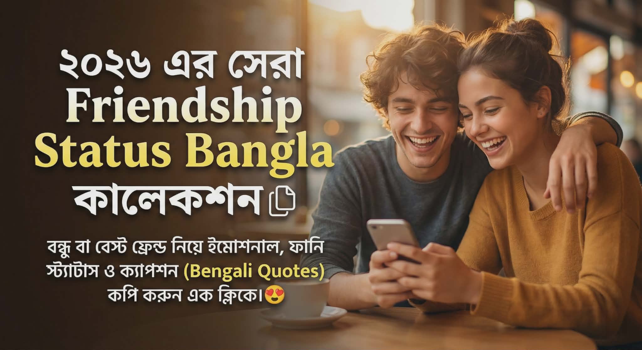 সেরা ৬০+ Friendship Status Bangla 2026 | বন্ধু ও বেস্ট ফ্রেন্ড নিয়ে স্ট্যাটাস