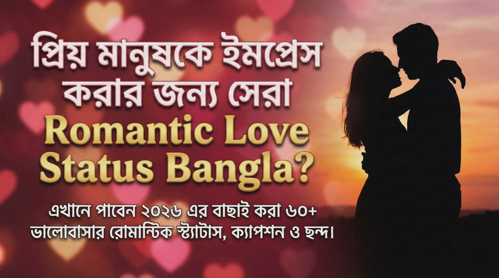 60+ Romantic Love Status Bangla 2026 | ভালোবাসার রোমান্টিক স্ট্যাটাস