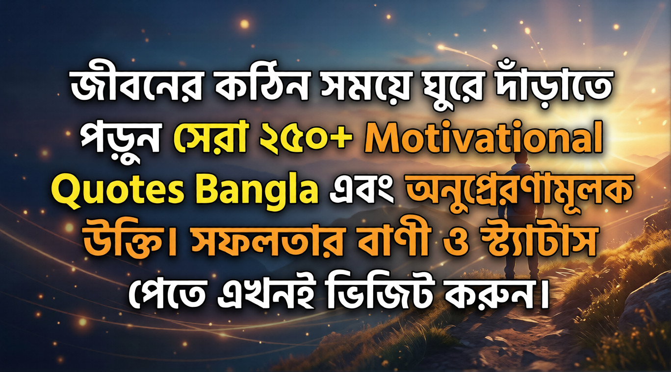 সেরা ২৫০+ Motivational Quotes Bangla ও অনুপ্রেরণামূলক উক্তি