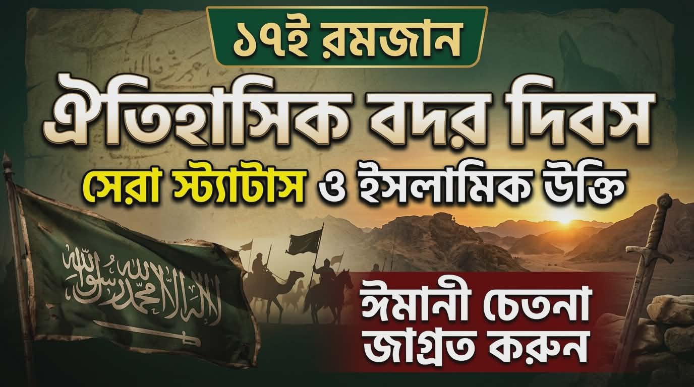 সেরা ২৫০+ ঐতিহাসিক বদর দিবসের স্ট্যাটাস | Historic Badar Day Status