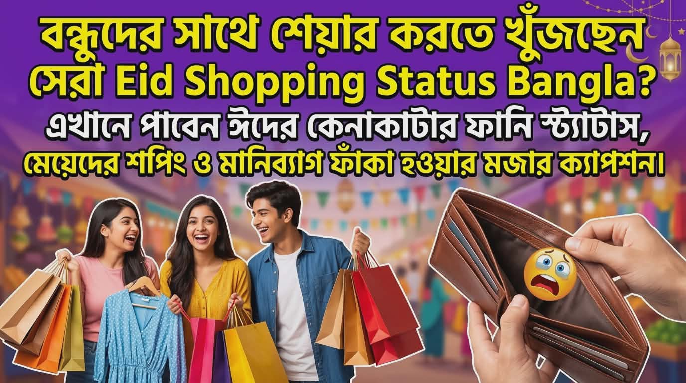 ২৫০+ সেরা ঈদের শপিং স্ট্যাটাস ও ফানি ক্যাপশন | Eid Shopping Status
