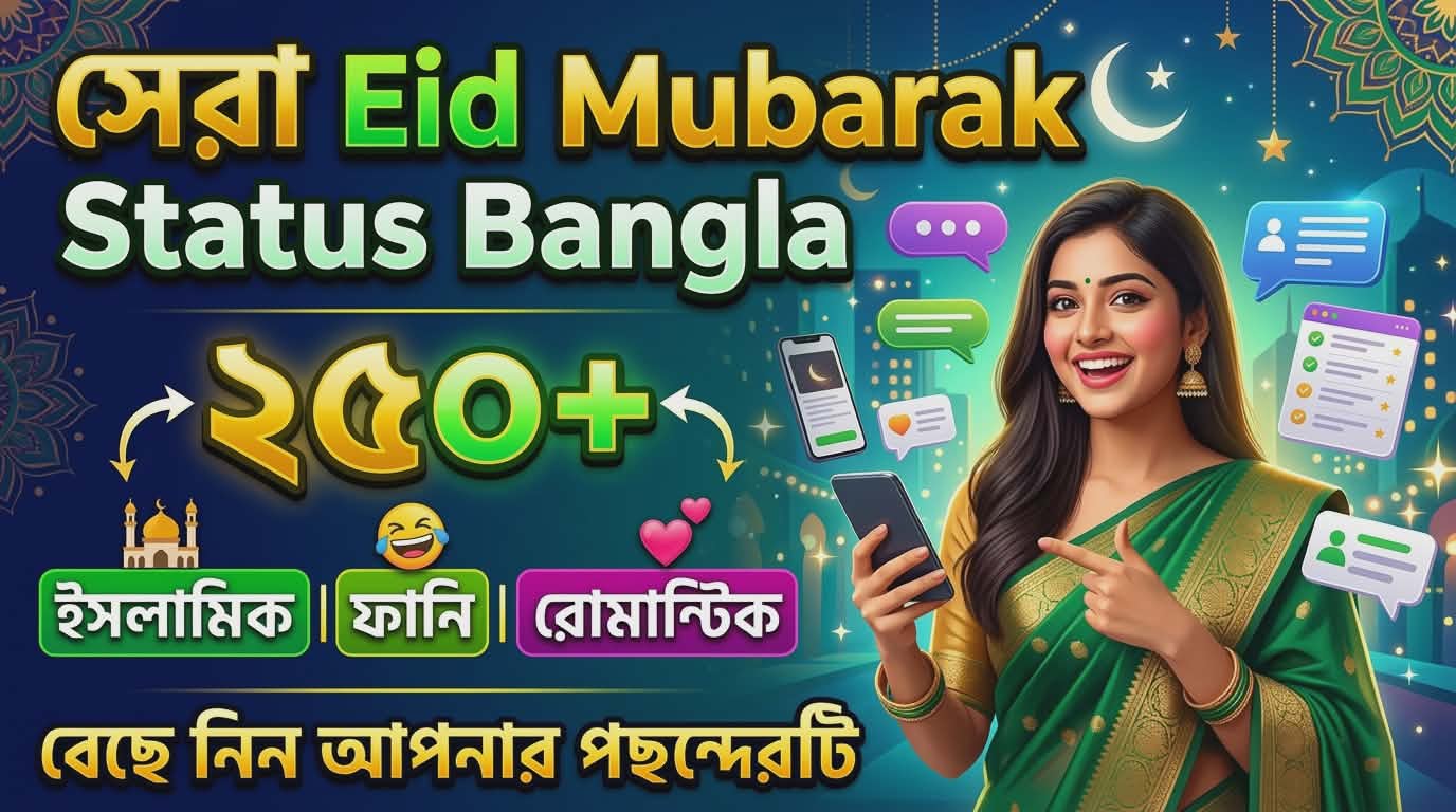 ২৫০+ সেরা Eid Mubarak Status Bangla | ঈদ মোবারক স্ট্যাটাস
