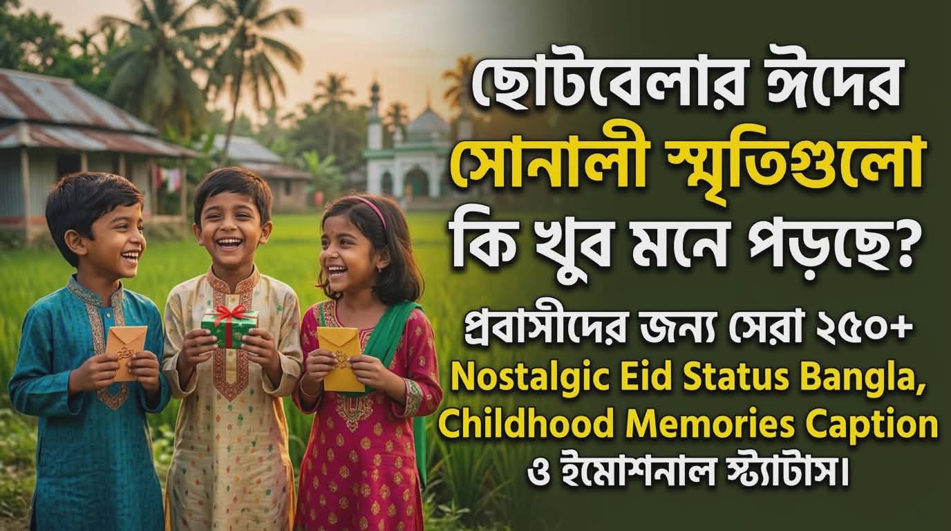 ২৫০+ Nostalgic Eid Status Bangla | ছোটবেলার ঈদের স্মৃতি