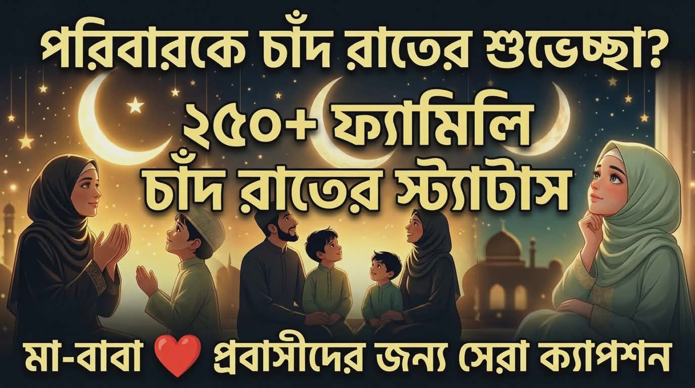 সেরা ২৫০+ পরিবারের জন্য চাঁদ রাতের স্ট্যাটাস | Family Chand Raat Status