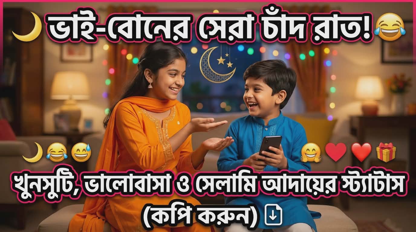 সেরা ২৫০+ ভাই-বোনের চাঁদ রাতের স্ট্যাটাস | Chand Raat Quotes for Siblings