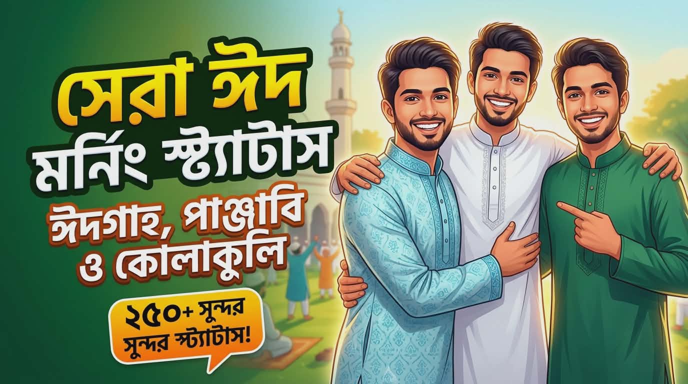 250+ Eid Morning & Namaz Status Bangla | ঈদের সকালের স্ট্যাটাস