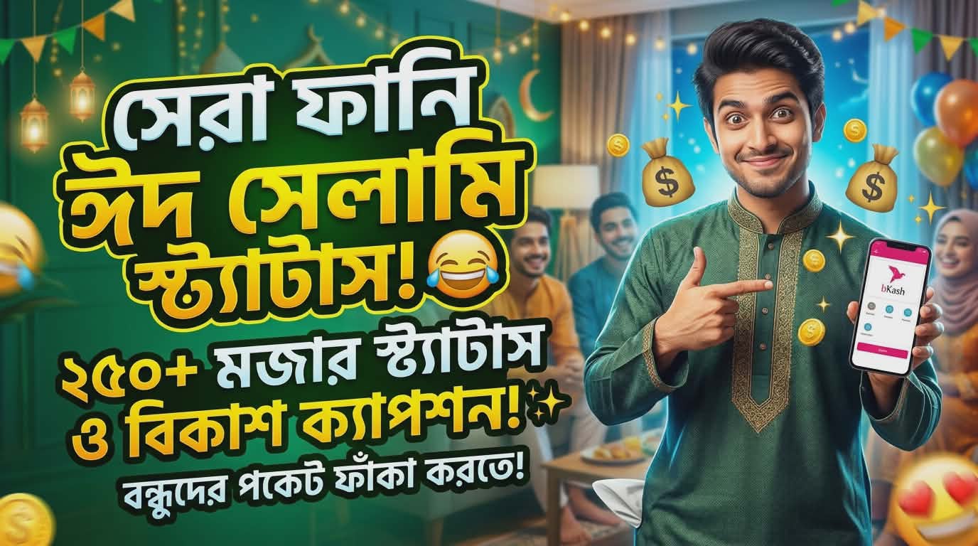 Funny Eid Salami Status Bangla | ২৫০+ সেলামি আদায়ের মজার স্ট্যাটাস