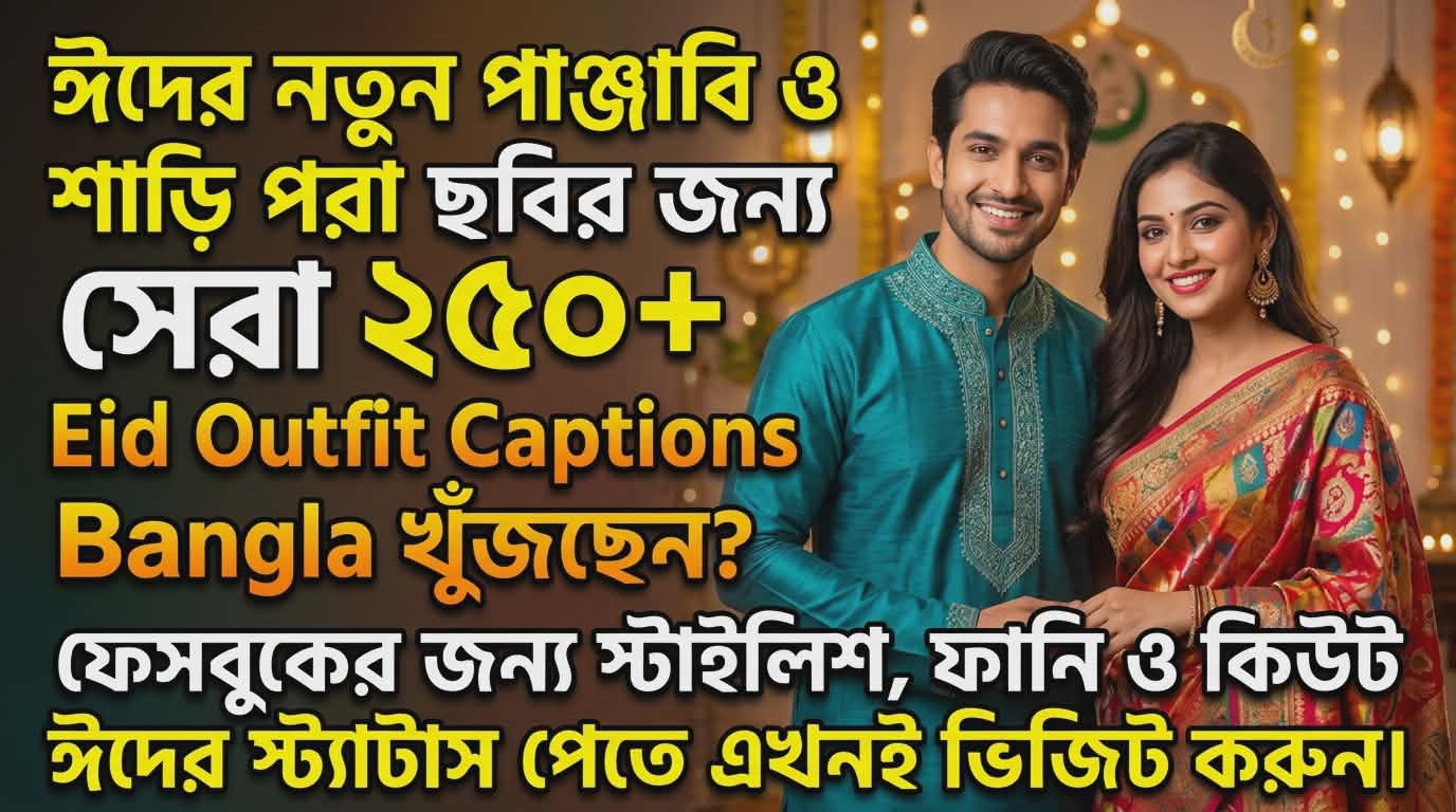 সেরা ২৫০+ Eid Outfit Captions Bangla | ঈদের পাঞ্জাবি ও শাড়ির স্ট্যাটাস