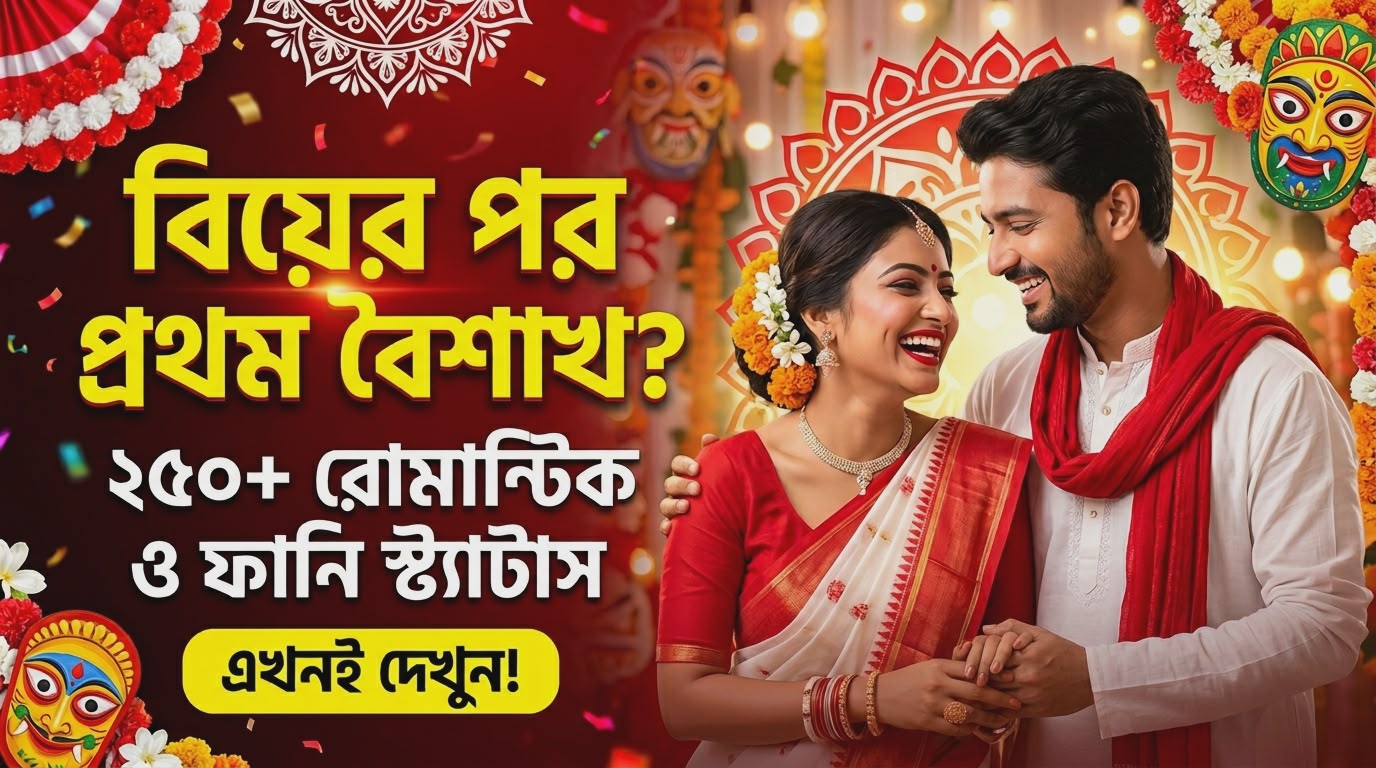 সেরা ২৫০+ বিয়ের পর প্রথম বৈশাখের স্ট্যাটাস ও ক্যাপশন | First Boishakh Status
