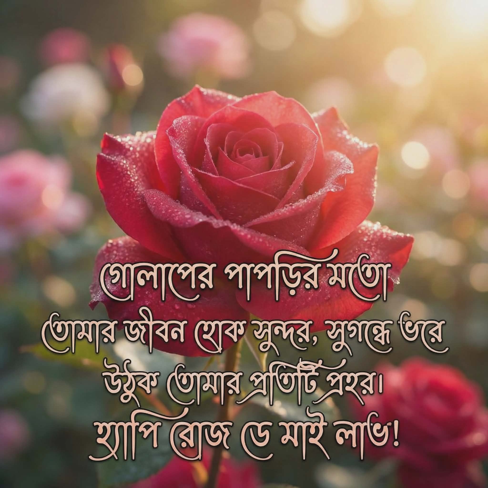 গোলাপের পাপড়ির মতো তোমার জীবন হোক সুন্দর | Happy Rose Day Wishes