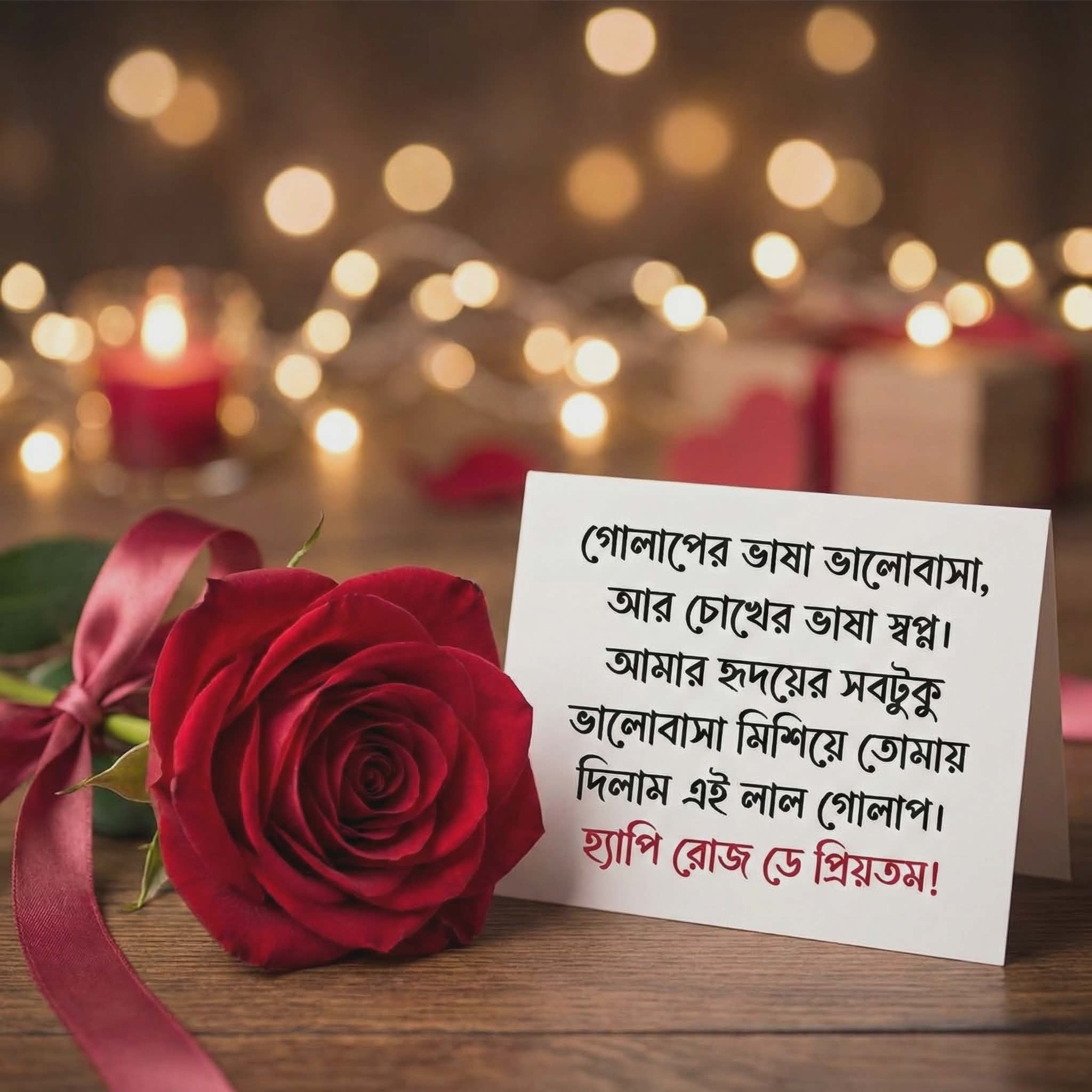 গোলাপের ভাষা ভালোবাসা | Happy Rose Day Wishes for Him