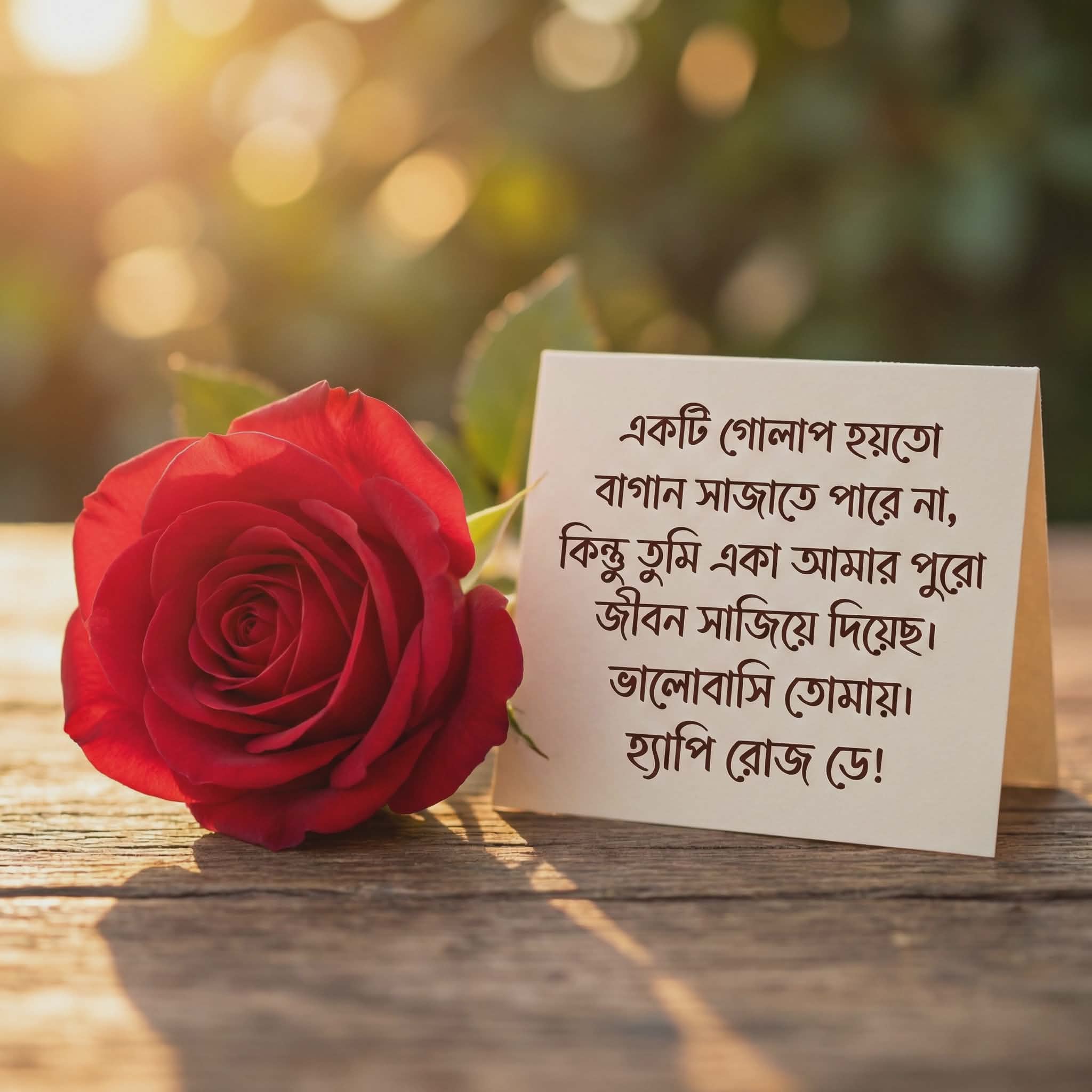 একটি গোলাপ ও তুমি | Heart Touching Rose Day Wishes Bangla