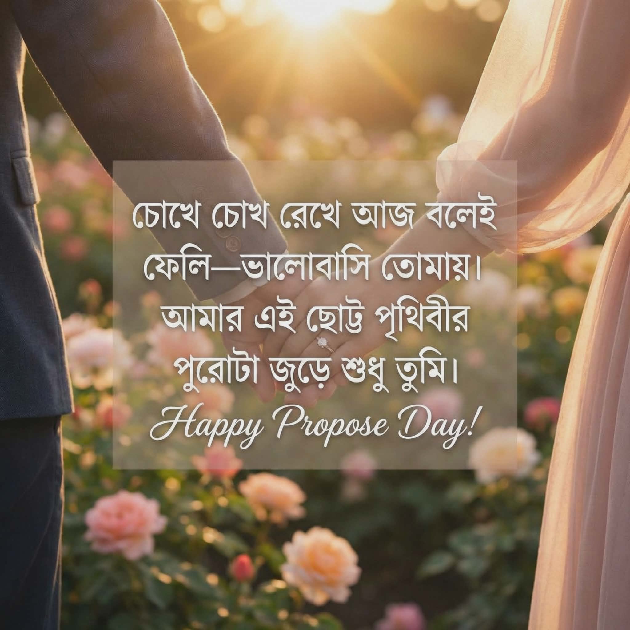চোখে চোখ রেখে ভালোবাসি তোমায় | Happy Propose Day Bangla Status